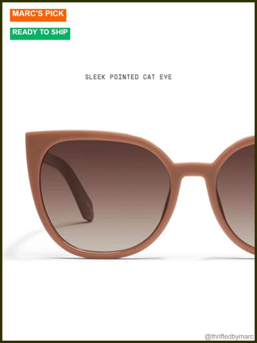 Oversized Cat Eye Sunglasses UV Protected - Picture 2 of 4